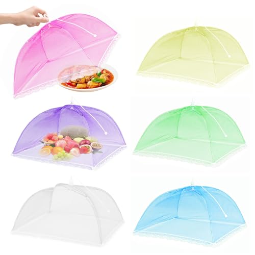 Ovtai Fliegenschutz Essen 6er Fliegenhaube Lebensmittel Obstfliegen Schutz Geeignet Für Essen Grillpartys Buffets Camping Picknicks