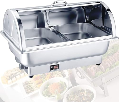 Riscaldatore elettrico a temperatura regolabile per buffet e feste, costruzione in acciaio inox, B