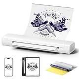 Zoolion Bluetooth Tattoo Stencil Printer, Tattoo Printer for Skin, M08F Tattoo Printer Copier with 10Pcs Transfer Paper, Thermal Printer Tattoo Support Phone&Tablet&PC, Stencil Machine for Tattooing