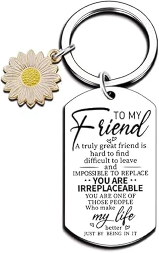 Best Friends, Friendship Gifts for Women Girls,True Friend Jewelry Gift, Birthday Christmas Valentine's Day Graduation Gifts for Best Friends Keyring,Soul Sister Gifts, Besties Gifts for Friends, TRUE FRIEND GIFTS, Medium