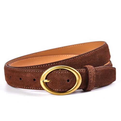 Women's Genuine Leather Suede Belts Elegant Jeans Belt 1.1