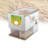 PRECISTECH 500w Máquina De Arroz Eléctrica con Peladora De Arroz Y Descascarilladora Automática, Motor De Cobre Y Larga Vida útil para Uso Doméstico Y Comercial