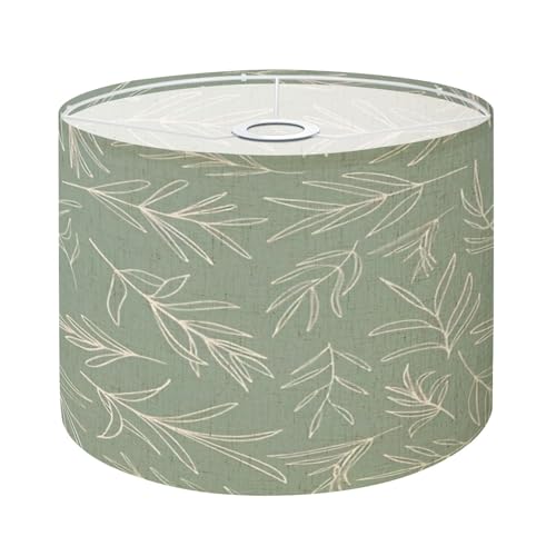 Lampshades Sage Green Lamp Shades Boho 1 Pack Herb leaves placed seamless branches green all print Light Shade for Table Lamps Floor Lamps Drum Lamp Shades Lampshade Replacement