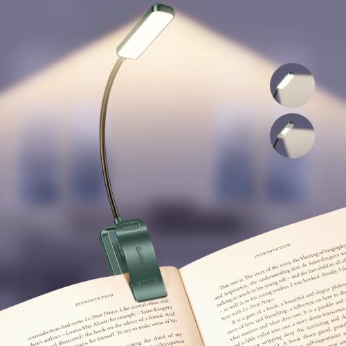 Image of Gritin 2026 Gen 2 Book Light for Reading-30 Eye Caring Full Spectrum LED