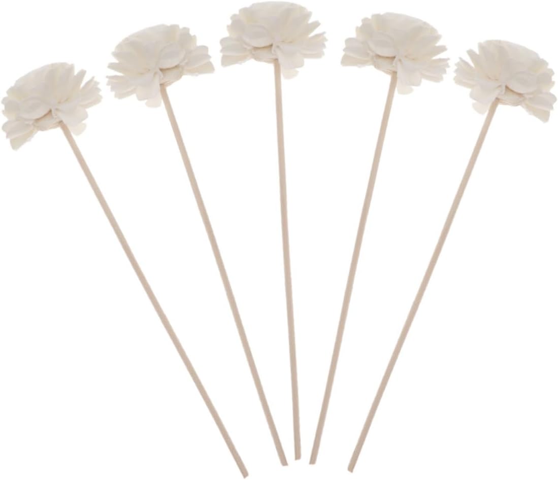 Zerodeko Flower Rattan Reed Diffuser Sticks 5 Pcs Xmas for Bedroom Bathroom