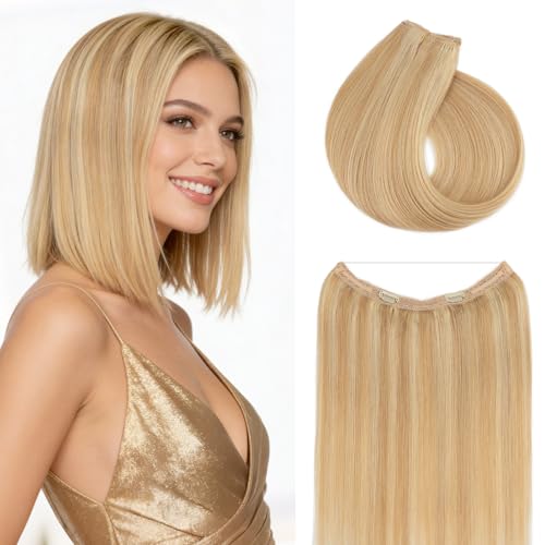 Rich Choices Short Halo Hair Extensions Real Human Hair Remy