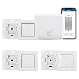 Homematic IP Smart Home Starter Set Beschattung, smarte Steuerung von Rollläden oder Markisen + Rollladenaktor für Markenschalter + Tasterwippe für Markenschalter – mit Pfeilen