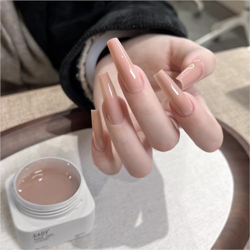 GAOY Watery Crystal Poly Gel for Nail Extensions, 30g Nail Builder Gel, Thin Viscosity, Easy Application & High Hardness, Nude Pink 03