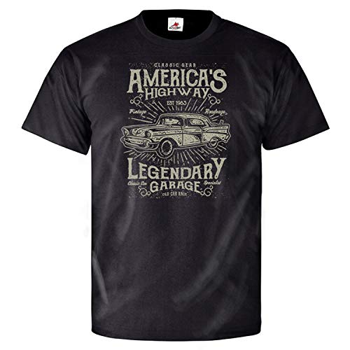 T-shirt Roadrunner Street au motif imprimé de voiture ancienne noire en 3XL