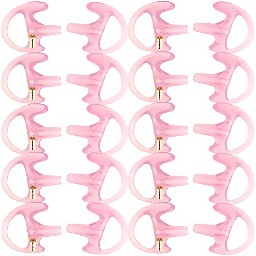 Lsgoodcare Replacement Earmold Earbud (Left and Right Ear) for Two Way Radio Acoustic Coil Tube Earpiece - Open Ear Insert Earmould Earbuds Pink Large Soft Silicone Material 10 Pairs