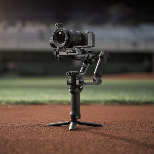 Bundle DJI RS 5, stabilisateur de nacelle pour caméra Canon/Sony/Panasonic/Nikon/Fujifilm, Suivi Intelligent, poignée de Mallette électronique, molettes de réglage précis, Nouvel indicateur d’axe Z