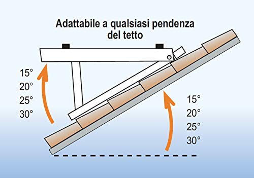 La Ventilazione EPST480 Halterung für Klimaanlagen mit verstellbarem Dach, Abmessungen 520 x 850 mm, Weiß