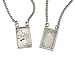 Devotional Scapulars Pewter Scapular Medals with Stainless Steel Rhodium Finished Chain, 18 Inch