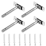 Fácil de instalar: Solo use tornillos para fijar el soporte estanteria oculto en la pared, y luego pase a través de la tabla de madera, puede ensamblar fácilmente.