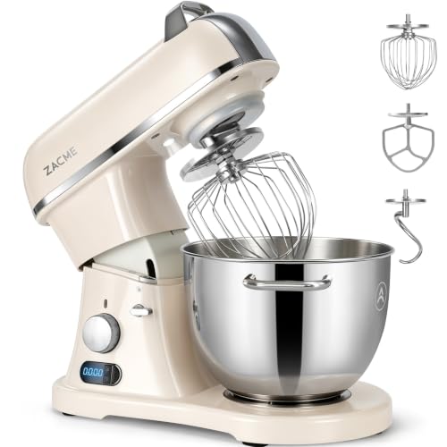 Image of 8.4QT Commercial Stand Mixer 800W with Aluminum Die Casting Meets the Standard of NSF /ANSI 8-2023, Mixers Kitchen Electric Stand Mixer with Stainless Steel 8L Bowl, Dough Hook, Whisk and Beater