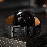 Oielai Pasek 20 mm, Kompatybilny z Samsung Galaxy Watch 7 / 6 / 6 Classic / 5 / 5 Pro / 4 / 4 Classic, Skórzany Pasek Zamienny, Czarny