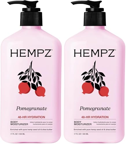 Image of Hempz Body Lotion - Pomegranate - Bright Citrus - Daily Moisturizing Cream - 17oz,(Pack of 2)