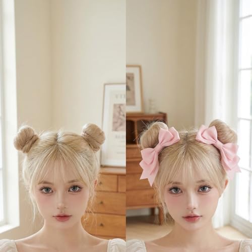 4 Piezas Accesorios para el Cabello Kawaii Lazos Adorables de Color Rosa y Negro Clips para el Pelo Pinzas Cocodrilo para Mujeres y Niñas miniatura 3