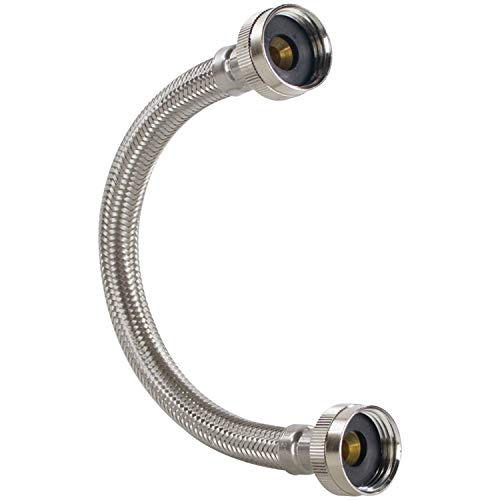 Certified Appliance Accessories WI12SSFF Water Inlet Hose, 1 Foot, Premium Braided Stainless Steel