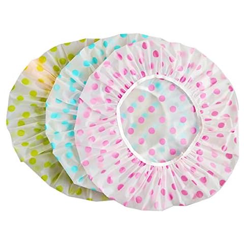 TCOTBE 6 Pieces Waterproof EVA Plastic Shower Caps Cover