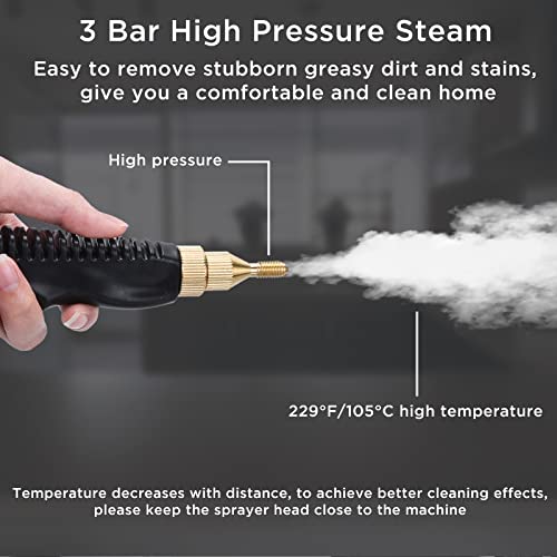 Erinaik Handheld Steam Cleaner, 2800W High Pressure Cleaning Machine With 3 Brushs, Large Capacity Portable Steamer For Kitchen, Sofa, Air Conditioner, Bathroom, Car(White) #TOP4