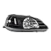 KAC Headlight Assembly Set, Compatible with 1999-2000 Honda Civic, Black Housing, Left & Right Pair, OEM Replacement (HO2502113, HO2503113, 20566101)