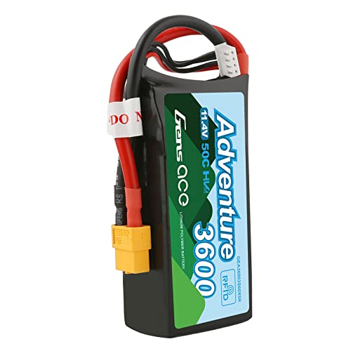 Gens ace 3S Lipo Battery 11.4V 3600mAh 50C Lipo Battery with XT60 Plug Gens ace 3S Lipo Battery 11.4V 3600mAh 50C Lipo Battery with XT60 Plug