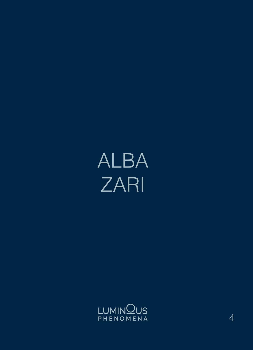 Alba Zari Luminous Phenomena Vol 4 album photos trilingue d'art