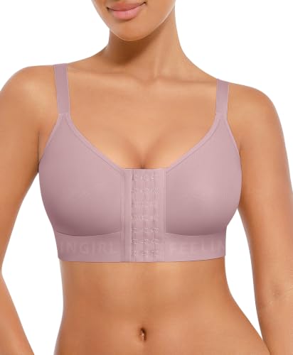 Image of FeelinGirl Front Closure Post Surgery Compression Surgical Bra for Women