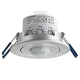 bewegungsmelder decke flach Der Bewegungsmelder hat eine maximale Leistungsaufnahme von 1200W bei Glühlampen und 600W bei LED Lampen oder anderen Energiesparlampen.