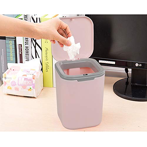 Hommp 1/2 Gallon Tiny Countertop Trash Can, Push-Button (Pink) #TOP4