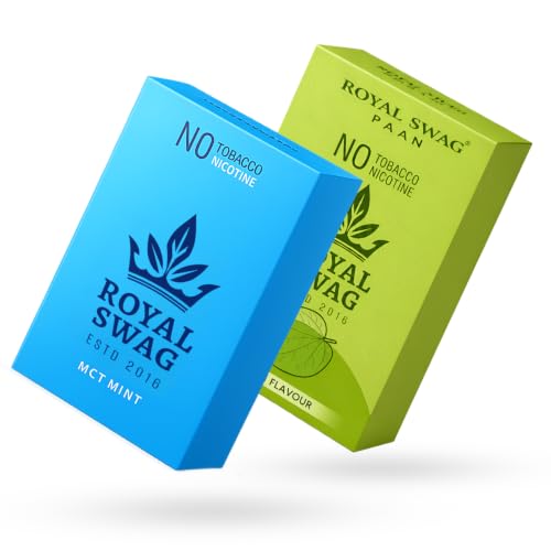 Image of ROYAL SWAG Paan And Mint Flavour Wellness Sticks 10 Sticks Each Pack of 2 Boxes Ayurvedic Herbal Blend Wellness Sticks