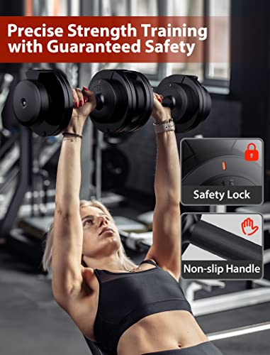 Adjustable Dumbbell, 15-55 Lbs Adjustable Dumbbell Set W/Anti-Slip Handle, Single Adjustable Dumbbell For Exercises, Home Workout Equipment, Full Body Strength Training And Muscle Building, Men/Women #TOP3