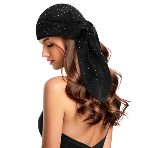 GERINLY Fashion Head Scarf for Women Hair, 35 Inch Square Bandana, 90s Scarf Top Shawl Wraps