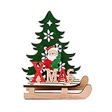 [Materiali leggeri e di alta qualità]: questa decorazione per la tavola di Natale è realizzata con materiali in legno di alta qualità, con stampa chiara e colori chiari, buona lucidatura, senza sbavature, non facile da rompere o sbiadire e può essere utilizzata in sicurezza per lungo tempo. Decorazione con alci, fiocchi di neve, decorazioni natalizie e invernali. L'accessorio perfetto per creare un'atmosfera festosa, soprattutto a Natale.