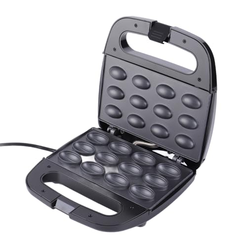 TOPINCN Macchina per Biscotti Elettrica alle Noci, 750 W Macchina per Torte di Noci 12 Fori Torta di Nocciole Macchina per Cuocere Il Pane Panini da Forno Panino in Ferro Tostapane