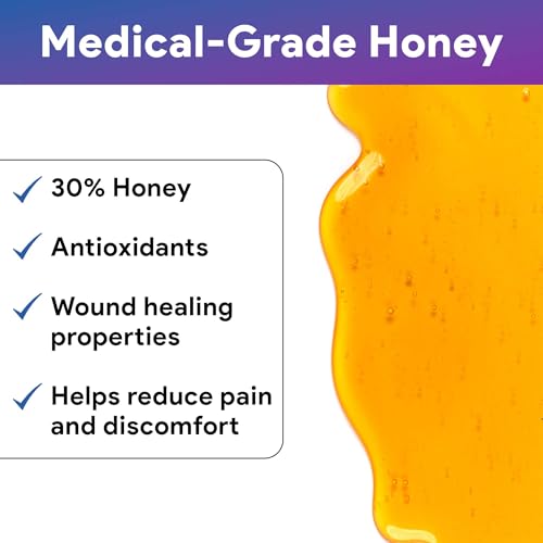 Image of Honey Hydrogel Sheet Dressing 4.7 inchx3.4 inch - 10 Hydrogel Sheets with 30% Medical Grade Honey for Wounds - Good for Ulcers, Surgical Wounds, Donor Sites, Cuts, Abrasions, and More