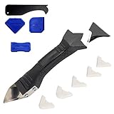 11 Piezas,Rascador Silicona,Removedor de Sellador de Silicona Kit,Kit de Herramientas de Calafateo de Silicona,Quita Silicona.