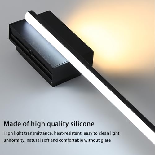 Lámpara de Pared 2700K-6500K Regulable Aplique LED Lineal Moderno Interior Negro Largo Rectangular 5