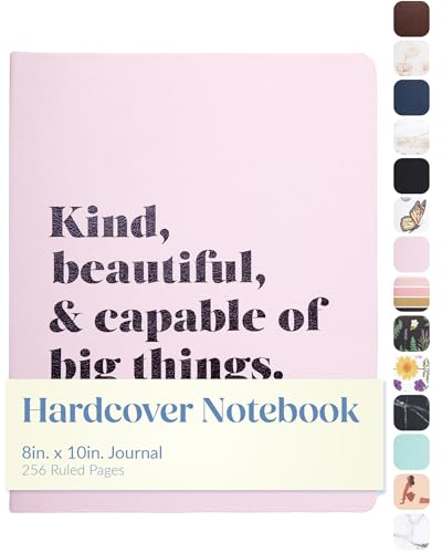 Eccolo Large Lined Journal Notebook, Flexible Cover, Writing Journal, 256