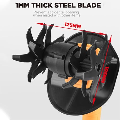Cinconsin Mini Tiller, 12,8cm Width Electric Cultivator, Lightweight Garden Rotavator con Batería para el cuidado del césped, Aerador de suelo compacto para camas de flores y invernaderos, Fácil de ma