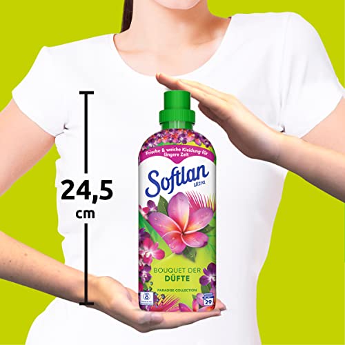 Softlan Ultra Weichspüler Bouquet der Düfte Paradise Collection 12x 650ml - langanhaltende frische, weiche Wäsche – Bild 9