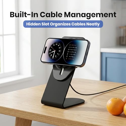 Image of ZORBES Wireless Charging Dock Phone Stand Desktop Aluminum Alloy Cable Slot