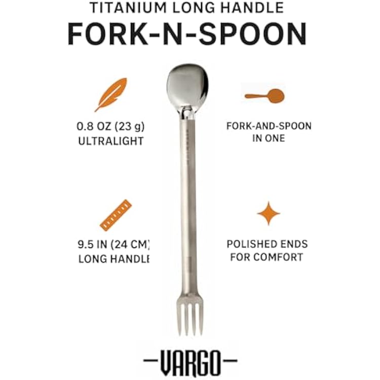 Vargo Titanium Long Handle Fork-N-Spoon