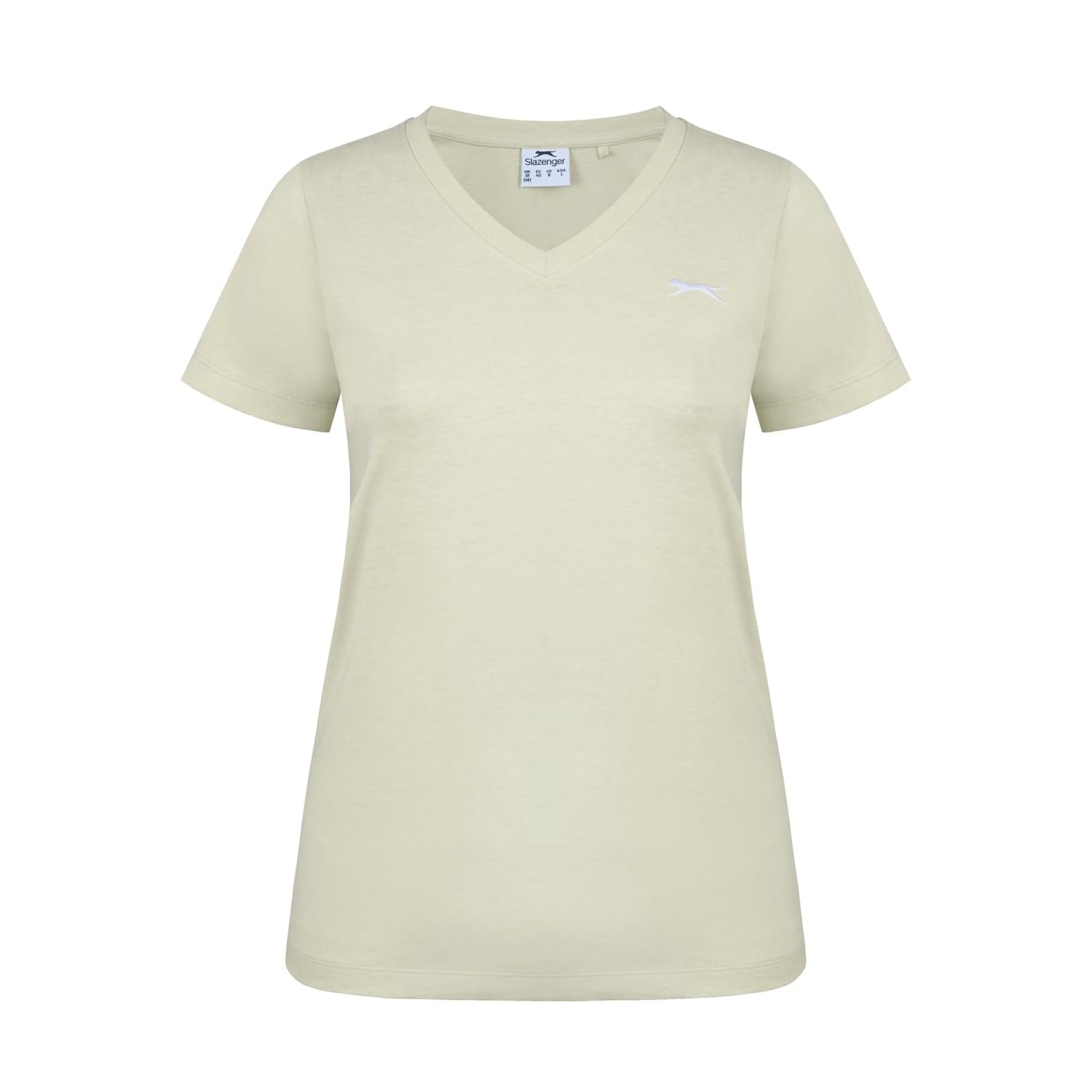 Slazenger Womens V Neck T-Shirt Shirt Pastel Yellow 14