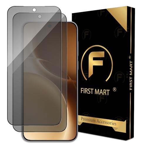 Image of FIRST MART Privacy Tempered Glass for Vivo X300 Pro, 2 Pack | Anti-Spy 9H Screen Protector, Edge-to-Edge, Case-Friendly, Scratch Resistant, Bubble-Free