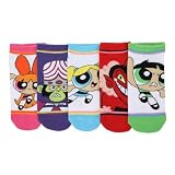 Bioworld Adult Powerpuff Girls Ankle Socks 5-Pack - Superhero Style for Your Feet