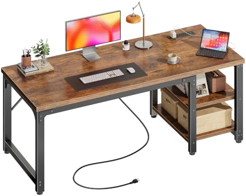 Huuger 47.2" x 19.7" Computer Desk with Power Outlets