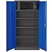 Produktbild Jan Nowak Aktenschrank mit Geheimfach C001D Metallschrank Stahlschrank Stahlblech Werkzeugschrank Büroschrank Flügeltürschrank Stahlblech Pulverbeschichtung 185 cm x 90 cm x 45cm (anthrazit/blau)