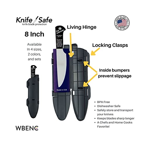 Agilux Knifesafe Knife Blade Cutlery Protective Cover Edge Guard Safely Store And Transport Kitchen Camping Hunting Sports Rv Dishwasher Safe For Chef's And Cooks 10 Inch (Charcoal, 10) #TOP1